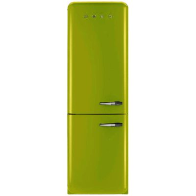 Smeg FAB32LNL 60cm 'Retro Style' Fridge Freezer in Lime Green  with Left Hand Hinge